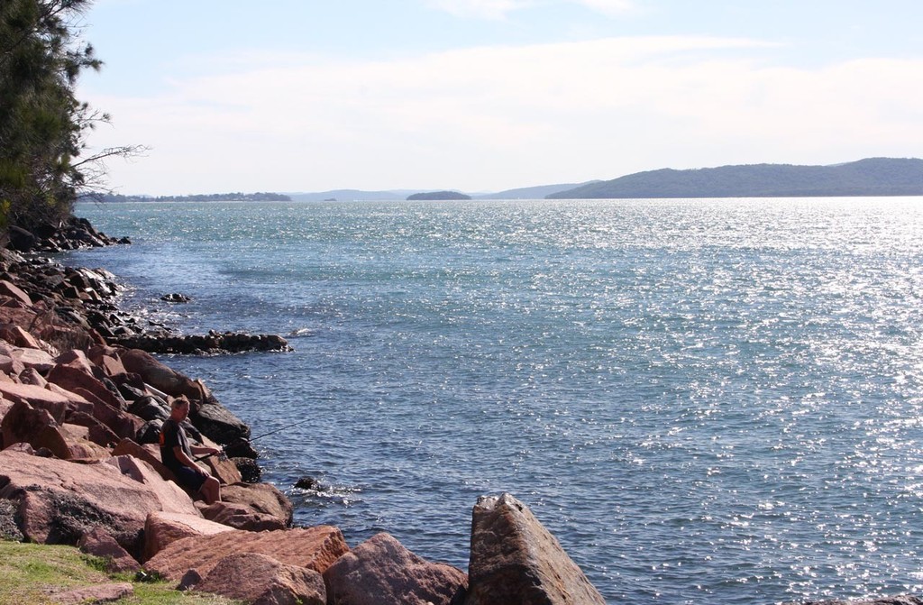 A spot of fishing off the breakwater at Nelson Bay - Sail Port Stephens 2011 Lay Day © Sail Port Stephens Event Media